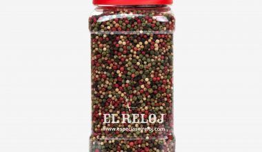 Venta online de Pimienta 5 bayas en grano en formato bote hostelería 680 gramos (peso bruto)