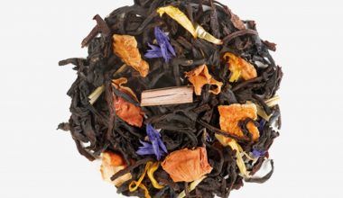 Té mil flores, té de Ceylan / India con aroma de frutos tropicales, cáscara de limón y naranja
