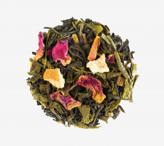 te-noche-arabe Té negro Noche árabe, suave mezcla de tés negro y verde con flor de azahar y aroma de naranja