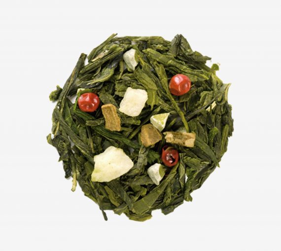 te-pasetel-navidad Té verde Pastel Navideño con naranja, piña, pimienta rosa, canela y aroma