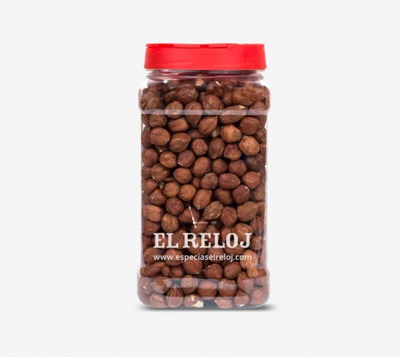 Venta online de Avellanas tostadas en formato bote hostelería 800 gramos (peso bruto)