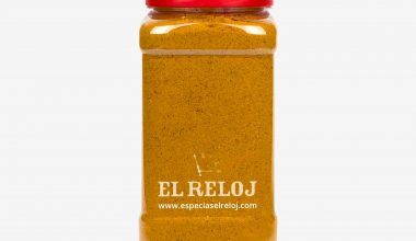 Venta online de de Curry Madrás en formato bote hostelería 800 gramos (peso bruto)