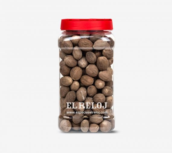 Venta online de Nuez moscada en grano en formato bote hostelería 900 gramos (peso bruto)