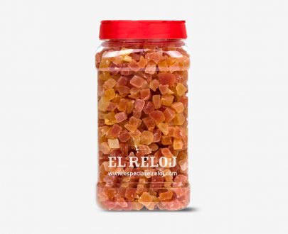 Venta online de Papaya deshidratada en formato bote hostelería 900 grs. (peso bruto)