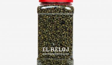 Venta online de Pimienta verde en grano en formato bote hostelería 500 gramos (peso bruto)