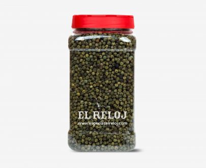 Venta online de Pimienta verde en grano en formato bote hostelería 500 gramos (peso bruto)
