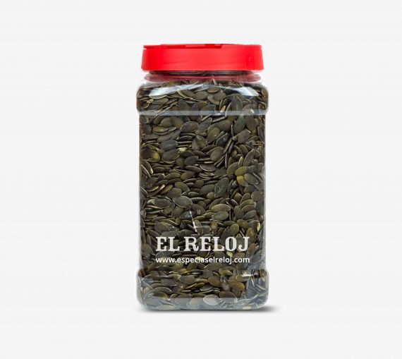 Venta online de Pipas de calabaza en formato bote hostelería 650 grs. (peso bruto)