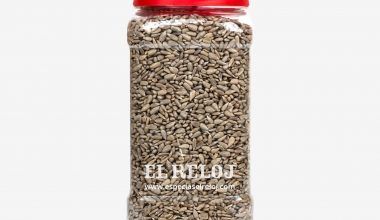 Venta online de Pipas peladas de girasol en formato bote hostelería 900 grs. (peso bruto)