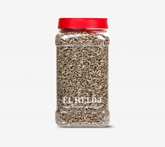 Venta online de Pipas peladas de girasol en formato bote hostelería 900 grs. (peso bruto)